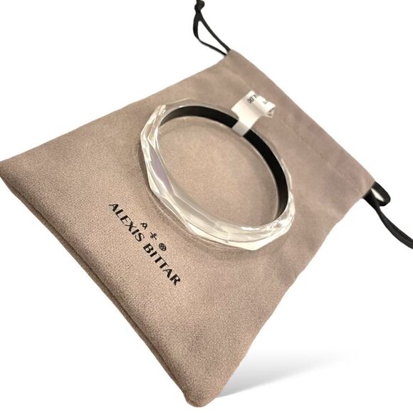 ALEXIS BITTAR Pearl White Lucite Bangle (O/S) - Picture 5 of 8